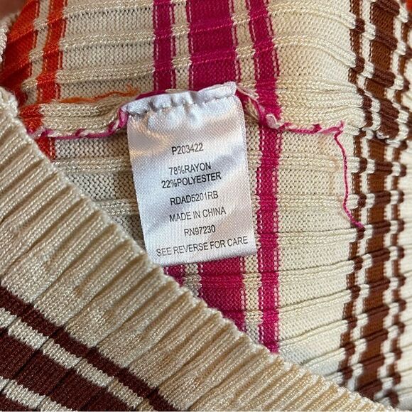 Almost Famous Striped Knit Tank Long Sleeve Midi Dress | SZ S - Picture 8 of 8